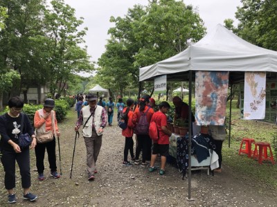 「南華林業園區」於28日桐花盛開季節，首次辦理友善市集與森林體驗，吸引了350名遊客前往 (7)